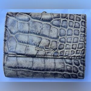 Paul Smith - Beautiful, authentic, embossed bi-fold leather wallet